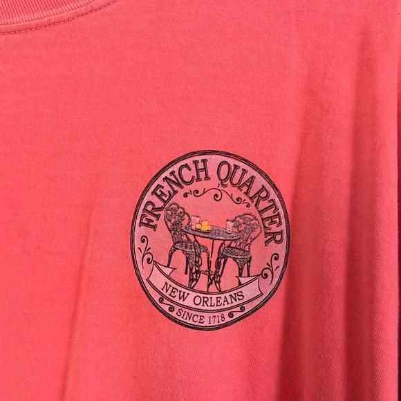 NOLA French Quarter Graphic Tee in Coral / A5 - Picture 2 of 5